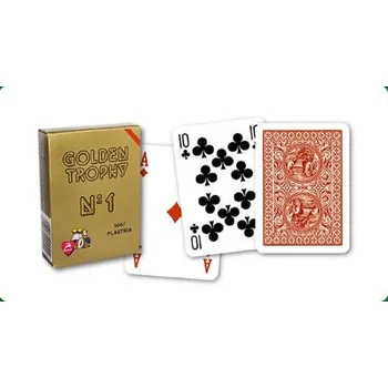 Pokerová karta Modiano Golden Trophy, Červené