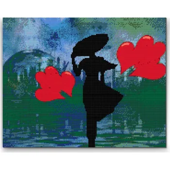 Diamantové malování Diamantové malování - Myšlenky ženy Velikost: 30x40cm, Rámování: Pouze srolované plátno, Diamanty: Kulaté