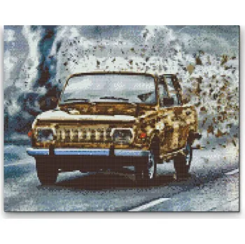 Diamantové malování Diamantové malování - Wartburg 353 Velikost: 30x40cm, Rámování: Pouze srolované plátno, Diamanty: Kulaté