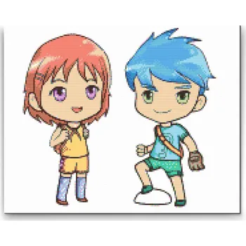 Diamantové malování Diamantové malování - Přátelé navždy Velikost: 30x40cm, Rámování: Pouze srolované plátno, Diamanty: Čtvercové