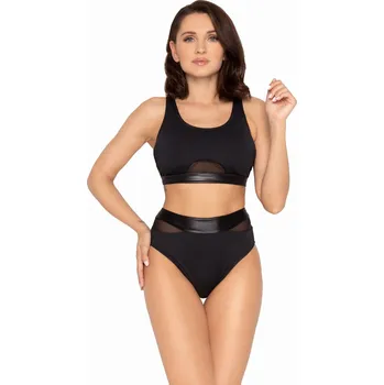 Dámské plavky Dámské dvoudílné plavky S48 černé - Self XL