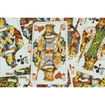 Diamantové malování Diamantové malování - Karty krále Velikost: 40x60cm, Rámování: Pouze srolované plátno, Diamanty: Čtvercové
