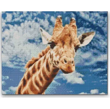 Diamantové malování Diamantové malování - Zvědavá žirafa Velikost: 30x40cm, Rámování: Pouze srolované plátno, Diamanty: Kulaté
