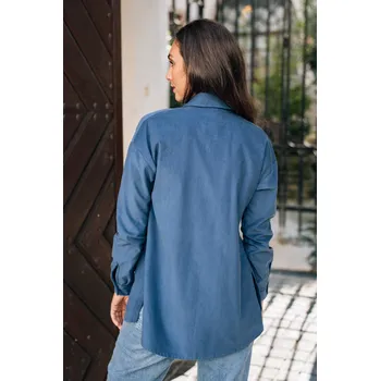 Pánská košile Manšestrová košile Nomia ocelově modrá Velikost: XS