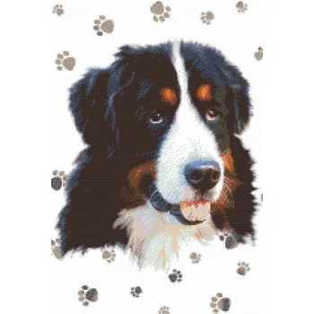 Diamantové malování Diamantové malování - Pes s tlapkami Velikost: 40x60cm, Rámování: Pouze srolované plátno, Diamanty: Čtvercové