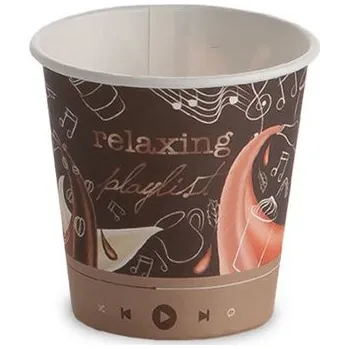 Jednorázové nádobí Pohárek papírový nápojový Playlist 89 ml 100 ks/bal