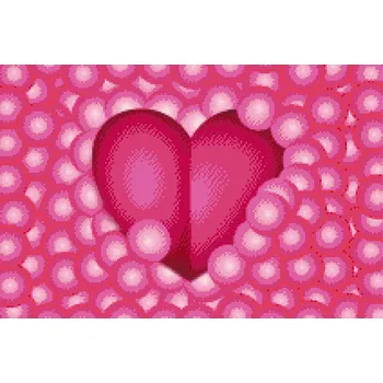 Diamantové malování Diamantové malování - Srdce v bublinách Velikost: 40x60cm, Rámování: Pouze srolované plátno, Diamanty: Čtvercové