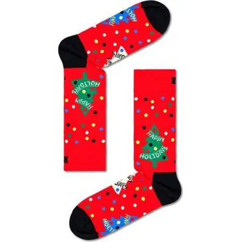 Dámské ponožky PONOŽKY HAPPY SOCKS Happy Holidays - červená - 41/46 + při osobním odběru 227 Kč