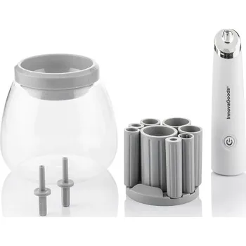 InnovaGoods Automatický čistič a vysoušeč štětců na make-up šedý