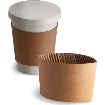 Jednorázové nádobí Návlek papírový na nápojový kelímek POLB051T( 237 ml) 50 ks/bal