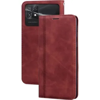 Pouzdro na mobilní telefon TT-TopTechnology Kožené pouzdro pro Poco C40 hnědé, brown, model knížka, materiál syntetická kůže