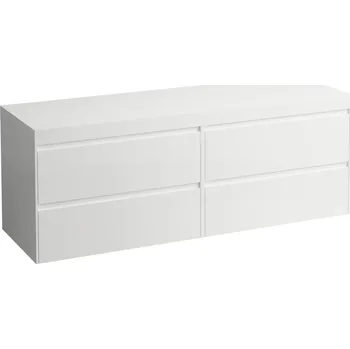 Nábytek Lani - modulární sestava 160 cm, bez výřezu, se 4 zásuvkami, bílá matná H4045901122601