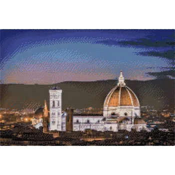 Diamantové malování Diamantové malování - Noční Santa Maria del Fiore Velikost: 40x60cm, Rámování: Pouze srolované plátno, Diamanty: Čtvercové