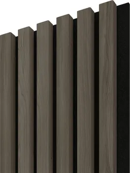 Obklad Stegu Acoustic 6 dřevěná lamela hakira/černá 2650 x 245 x 22 mm