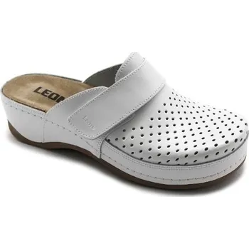 Dámské pantofle Leon Gita dámské kožené nazouváky, barva bílá Velikost: 38