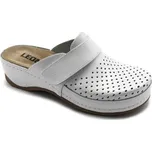 Leon Gita dámské kožené nazouváky, barva bílá Velikost: 37