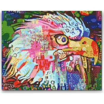 Diamantové malování Diamantové malování - Barevný orel Velikost: 30x40cm, Rámování: Pouze srolované plátno, Diamanty: Kulaté