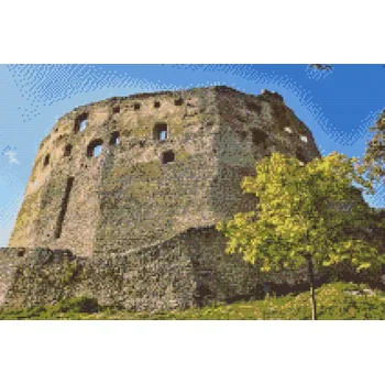 Diamantové malování Diamantové malování - Topolčanský hrad Velikost: 40x60cm, Rámování: Pouze srolované plátno, Diamanty: Kulaté