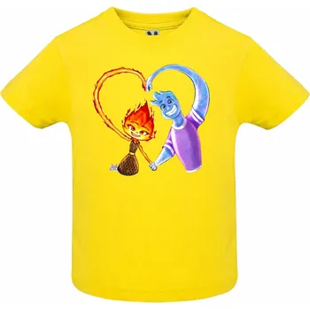 Dívčí tričko Tričko Mezi Živly heart Barva: Žlutá, Velikost: 110/116 - 5/6let, Pohlaví: Dětské - unisex