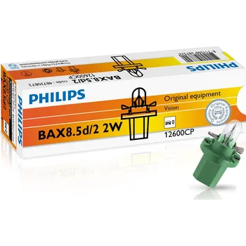 Povinná bezpečnostní výbava PHILIPS Žárovka Philips BAX8.5d / 2 2W 12V Green 1ks