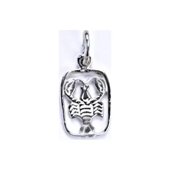 Přívěsek Stříbrný přívěsek měsíční znamení rak - P730 (Stříbrný přívěsek rak)