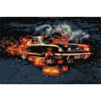 Diamantové malování Diamantové malování - Mustang Velikost: 40x60cm, Rámování: Pouze srolované plátno, Diamanty: Čtvercové