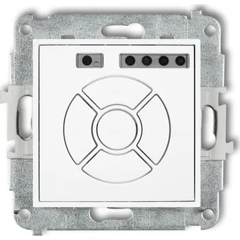 Elektrická zásuvka KARLIK Elektronický ovladač rolet - místní ovládání Barva: Matná bílá