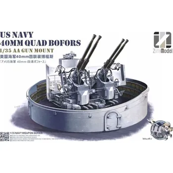 Plastikový model Zimi Model 1/35 US Navy 40mm Quadruple Bofors
