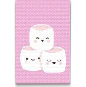 Diamantové malování Diamantové malování - Marshmallow Velikost: 40x60cm, Rámování: Pouze srolované plátno, Diamanty: Kulaté