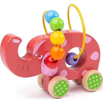 Dřevěná hračka Bigjigs Baby Motorický labyrint slon