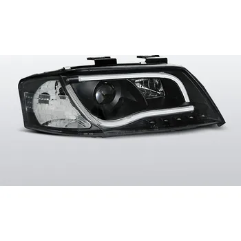Přední světlomet Přední světla, AUDI A6, 2001-2004, TUBE LIGHTS TRU DRL ČERNÁ (57.LPAUB9)