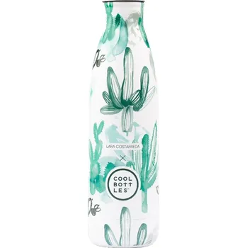 Termoska Nerezová termolahev COOL BOTTLES Xclusive! Watercolor Cactus třívrstvá 500ml - poškozené balení