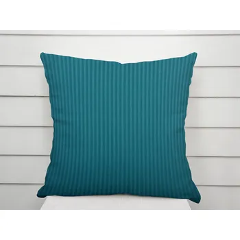 Povlak na polštářek Damaškový povlak na polštář Atlas Gradl DM-014 Sytě petrolejový - tenké proužky 3 mm 50 x 60 cm