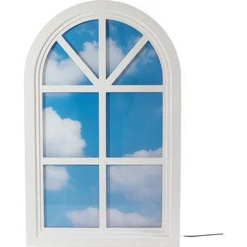 Nástěnné svítidlo Nástěnné dekorační světlo WINDOW #2 90 x 57 cm, bílá, dřevo/akryl, Seletti