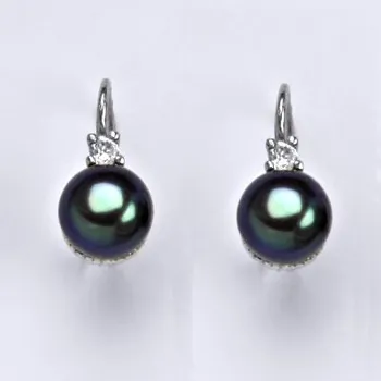 Náušnice Zlaté náušnice NK1207 černé