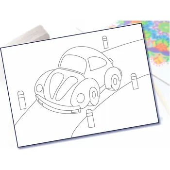 Radost v písku Šablona na pískování auto Varianta: A5 (148 x 210 mm)