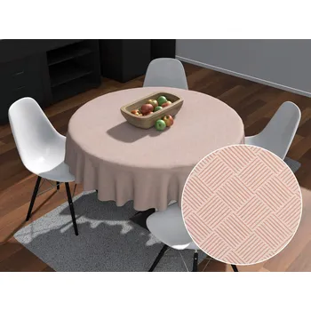 ubrus Teflonový kulatý ubrus Milano TF-048 - světle růžový Ø 40 cm