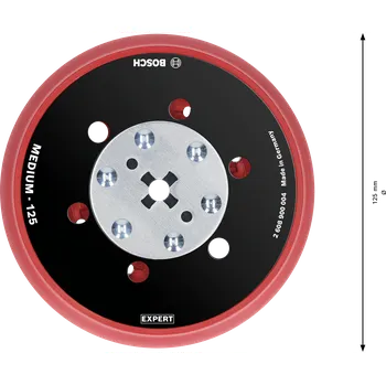 Brusný talíř Podložný brusný talíř Bosch EXPERT multiděrované 125 mm Dostupné varianty: Podložný brusný talíř Bosch EXPERT MEDIUM multiděrované 125 mm