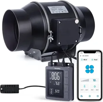 Domácí ventilátor INKBIRD Ventilátor s WiFi regulací 150mm