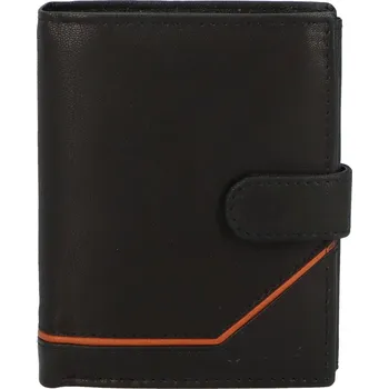 Peněženka Trendová pánská kožená peněženka Figo, černá - koňaková
