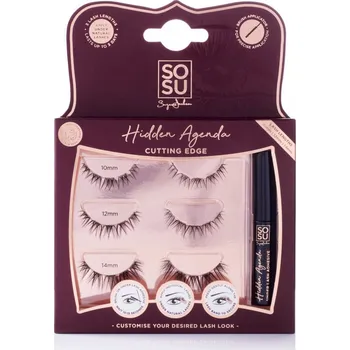 Umělé řasy SOSU Cosmetics Hidden Agenda Cutting Edge Trsové umělé řasy 10-14mm
