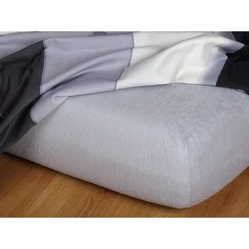 Povlečení Dadka Dadka prostěradlo froté barva šedá 90/200