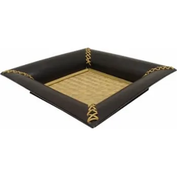 Set podnosů bambus Čtverec 02 30 x 30 cm černá