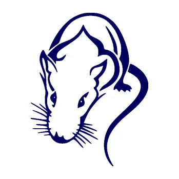 Samolepící dekorace SAMOLEPKA Krysa 004 levá (23 - tmavě modrá) NA AUTO, NÁLEPKA, FÓLIE, POLEP, TUNING, VLASTNÍ TEXT, TISK, AUTOSAMOLEPKY.cz, POLEPY, OBRÁZEK, LOGO, SAMOLEPKY