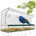 Krmítko pro ptáka Krmítko pro ptáky na okno 30 x 10 x 14 průhledné