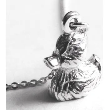 Náhrdelník Stříbrný náhrdelník kachnička a řetízek - P915 (Stříbrná kachnička figurka na řetízku 45 cm)