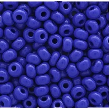 Dětské navlékací korálky Rokajl PRECIOSA modrá tmavá > (8/0) Ø2,9mm (sáček 20g)