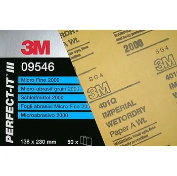 Brusný papír 3M Brusný arch pod vodu Velikost: 138x230mm, Zrnitost: Zrnitost 1500