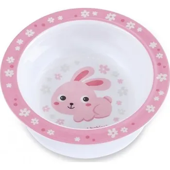 Miska melaminová s přísavkou - ZAJÍČEK růžová - Canpol