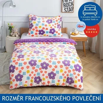 Povlečení Apex® produktová řada Flanel Francouzské povlečení APEX Mikroplyš Flanel - Abel